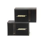 A PAIR OF BOSE 301 SERIES II LEFT AND RIGHT SPEAKERS 27cm square 44cm long