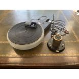 AN ACRYLIC AND SLATE TURNTABLE WITH MOTOR