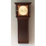 J. JORDON, MANCHESTER A RARE AND INTERESTING 19TH CENTURY DOUBLE DIAL MILL CLOCK the mahogany case