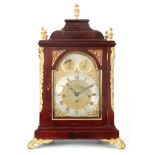 JAMES CHATER & SON LONDON A GEORGE III FIGURED MAHOGANY AND ORMOLU MOUNTED THREE TRAIN VERGE BRACKET