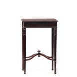 ADAMS, DUBLIN A LATE 19TH CENTURY MAHOGANY OCCASIONAL TABLE with quarter veneered top and moulded