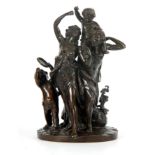 AFTER MICHEL CLODION (1738-1814) A 19TH CENTURY BRONZE SCULPTURE depicting "The Triumph of