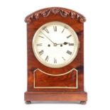 BENNETT, 65 CHEAPSIDE, LONDON A MID 19TH CENTURY ROSEWOOD BRACKET CLOCK with floral carved
