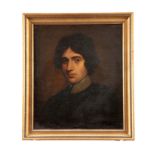 A 17TH CENTURY OIL ON CANVAS PORTRAIT OF A YOUNG GENTLEMAN mounted in a later gilt moulded frame,