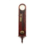 A GOOD QUALITY FIGURED MAHOGANY REGULATOR WALL CLOCK