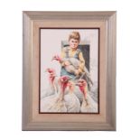 JOSE CARLOS WATERCOLOUR. Boy with turkeys 49cm high, 34cm wide - signed and dated 1993, with