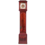 WILLIAM GALBRAITH. LONDON No. 207 A 20TH CENTURY FIGURED MAHOGANY LONGCASE CLOCK OF SMALL