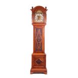 VACHERON & CONSTANTIN, GENEVE A MID 20TH CENTURY CARVED WALNUT LONGCASE CLOCK having an arched