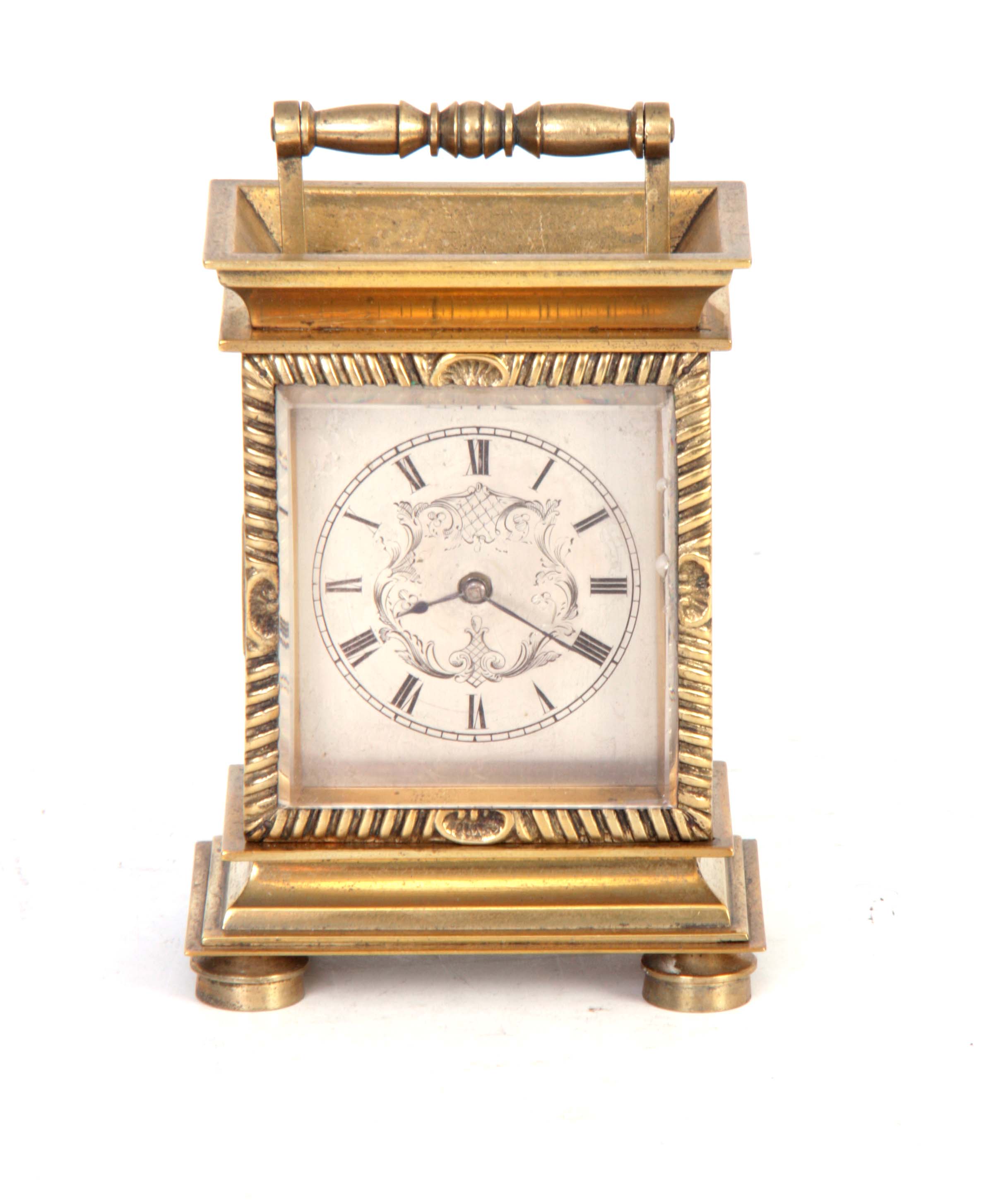 THOMAS MASTON, LONDON AN EARLY 19TH CENTURY ENGLISH CARRIAGE CLOCK having a brass moulded case