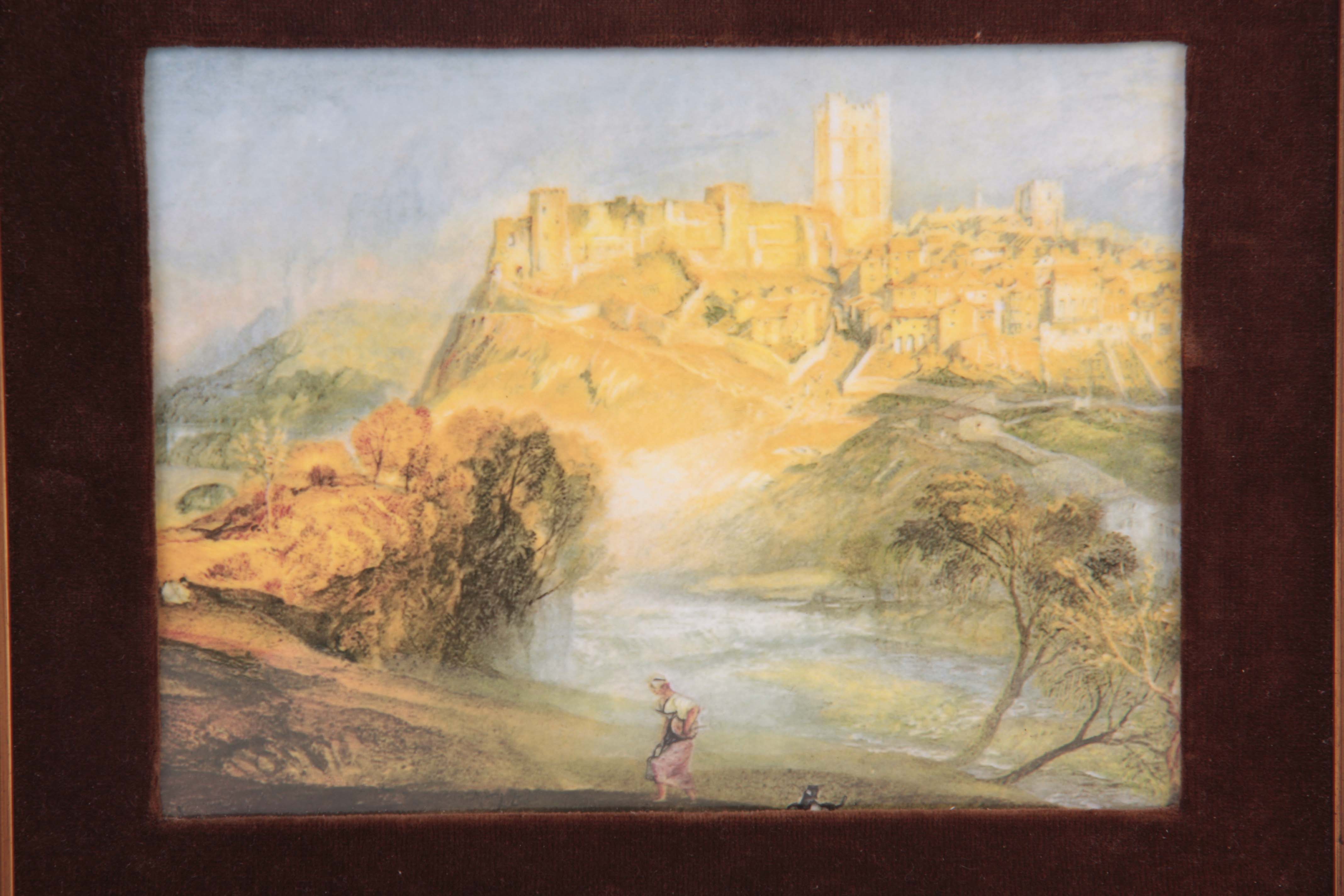 A COALPORT VIEWS OF ENGLAND AND WALES 'RICHMOND CASTLE, YORKSHIRE' PAINTED PORCELAIN PLAQUE after - Image 2 of 3