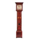 GEORGE LEE, LONDON A LATE 17TH CENTURY 10" LONGCASE CLOCK MOVEMENT IN LATER WALNUT CASE the burr