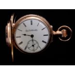 ELGIN NATIONAL WATCH COMPANY. A LATE 19TH CENTURY 9CT GOLD FULL HUNTER KEYLESS POCKET WATCH the