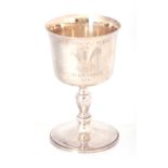 AN ELIZABETH II 'H.R.H PRINCE of WALES' SILVER INVESTITURE GOBLET, JULY 1969 No.474 of 1000 with