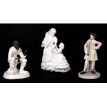 A ROYAL WORCESTER BLANC DE CHINE FIGURE GROUP 'The Wedding Day' 21.5cm high from a limited edition