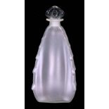 AN R LALIQUE LEZARD PERFUME BOTTLE FOR COTY Circa 1912 the frosted rounded rectangular tapered