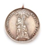 A SILVER TEMPERANCE TOTAL ABSTINENCE ASSOCIATION INDIAN MEDAL 1862 35mm