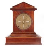 R.W. DOMONEY. BOURNEMOUTH AN UNUSUAL MUSICAL BRACKET CLOCK the mahogany case with architectural