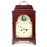 WILLIAM JACKSON, FRODSHAM A GEORGE III PAINTED DIAL MAHOGANY BRACKET CLOCK the case with moulded