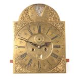 JOHN MEARNS, ABERDEEN No. 49. A MID 18TH CENTURY SCOTTISH 12" BRASS EIGHT-DAY LONGCASE CLOCK