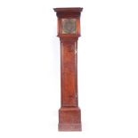 HENRY SWAIN, HILPERTON AN EARLY 18TH CENTURY 30-HOUR OAK LONGCASE CLOCK with moulded pediment