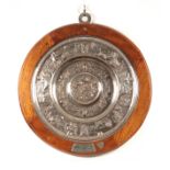 A LARGE 19TH CENTURY ELKINGTON & CO SIX SEASON DISH TROPHY with the signs of the zodiac in relief