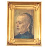 HUGO VILFRED PEDERSEN Danish 1870-1959 - 20TH CENTURY OIL ON CANVAS portrait of a Chinese