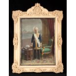 A FINE LATE 19TH CENTURY INDIAN IVORY FRAME OF ROYAL INTEREST FROM THE KINGDOM OF TRAVANCORE the