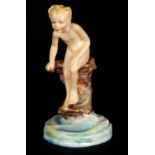 A ROYAL WORCESTER FIGURINE - WATER BABY, 3151 modelled by F. G. Doughty 15cm high printed black