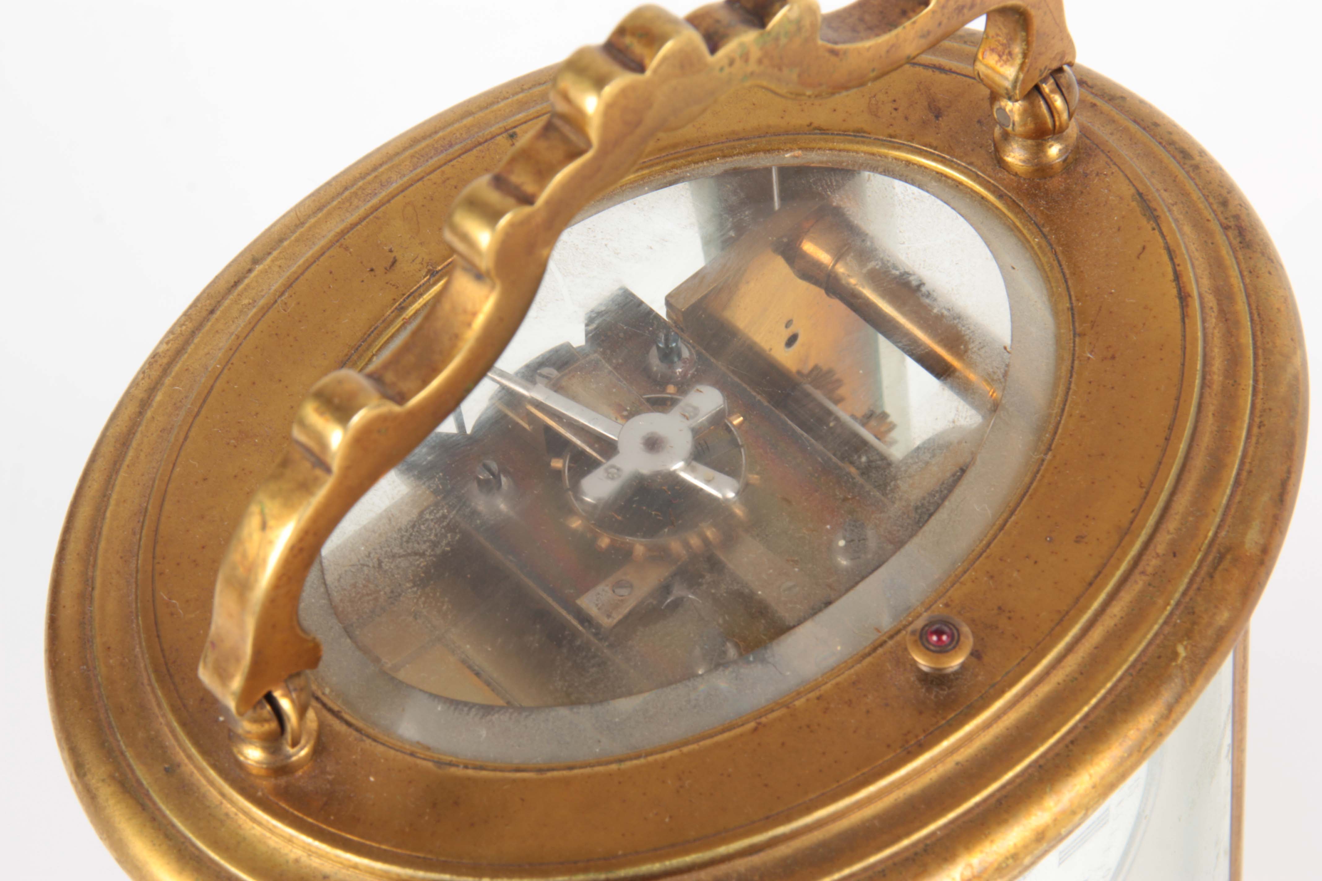 A LARGE LATE 19TH CENTURY FRENCH OVAL CASED REPEATING GRAND SONNERIE CARRIAGE CLOCK WITH CALENDAR - Image 10 of 12