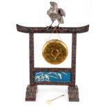 A FINE MEIJI PERIOD JAPANESE SILVERED BRONZE SCULPTURE OF A EAGLE signed beneath with a two-