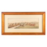 F.L.HILL 19TH CENTURY WATERCOLOUR depicting a day at the races, signed 18cm high 56cm wide - mounted