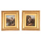 JOHANNES BEUGELINK 1798 - 1847 A PAIR OF 19TH CENTURY OILS ON CANVAS depicting country scenes with