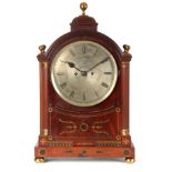 MANOAH RHODES & SONS, LTD. BRADFORD A LATE 19TH CENTURY REGENCY STYLE BRASS INLAID MAHOGANY