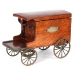 A LATE 19TH CENTURY NOVELTY SMOKER'S COMPENDIUM in the form of a horse-drawn delivery van, the