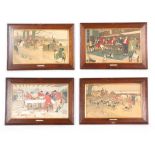 A COLLECTION OF SIX CECIL ALDIN HUNTING PRINTS titled 'THE FALLOWFIELD HUNT' comprising of, AT THE