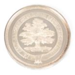 A LARGE SILVER MEDAL FOR THE ROYAL ENGLISH ARBORICULTURAL SOCIETY 55mm diameter, app. 96.3g