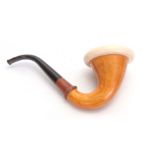 A BEN WADE DANISH HAND MODELLED LARGE PIPE 17.5cm across