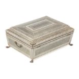 A REGENCY ANGLO-INDIAN SADELI BOMBAY PRESIDENCY WORKBOX of sarcophagus form with ivory and ebony