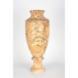 AN 18TH CENTURY STYLE SCAGLIOLA SIENNA TYPE MARBLED PLASTERWORK CLASSICAL URN SHAPED VASE 54cm high