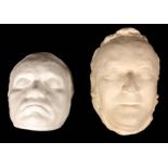 TWO 19TH CENTURY LIFE-SIZE PLASTER CAST DEATH MASKS