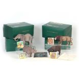 A GROUP OF FOUR WADE, ENGLAND 'WORLD OF SURVIVAL' WILD ANIMAL FIGURES comprising African Elephant,