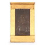 SIR GEORGE FRAMPTON 1860 - 1928 A stylish Arts and Crafts Bronze reliefwork Plaque of 'St.
