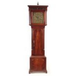 STEPHENSON, CONGLETON A GEORGE III FIGURED MAHOGANY LONGCASE CLOCK having a moulded pediment and