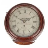 THEODORE MORISON, LONDON A GEORGE III 8' SILVERED DIAL VERGE WALL CLOCK the saltbox style case