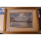 Cavendish Morton RI ROI, Oil on board 'The Thames at Henley' 29 x 19cm