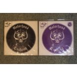 Motörhead Collection; 2 Motorhead Vinyl Singles 'Leavin Here_ White Line Fever' MH001 on Purple and
