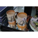 2 Arthur Wood Royal Bradwell Sailing Mugs from the Sports Series with stamp to base