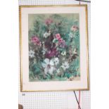 Angela Stones (1914-1995) Framed watercolour of Floral Scene 46 x 62cm