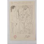 Pablo Ruiz Picasso (1881?1973) 'Paris 3 Moi XXXXIII -Eauforte' Lithograph printed by Taylor and