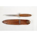 The Fairbairn -Sykes Fighting Knife with Wooden Grip